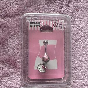 Hello Kitty Pink and Silver Belly Button Jewelry